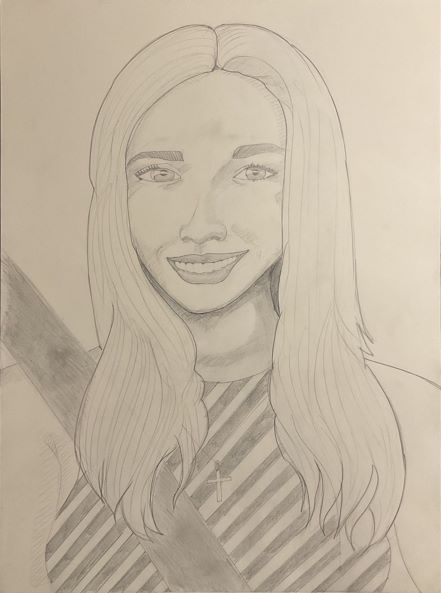 Pencil on paper (Woman’s face)