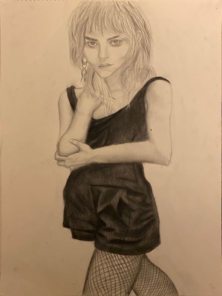 Charcoal and pencil on paper