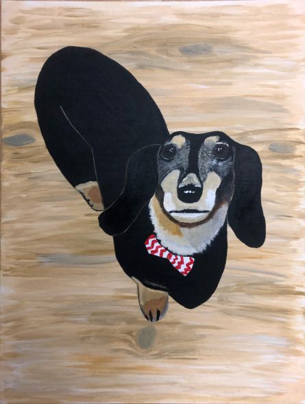 Acrylic on board (Dog)